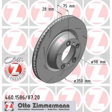 Disque de frein ZIMMERMANN essieu arrière gauche pour Porsche Panamera 970 GTS/Turbo