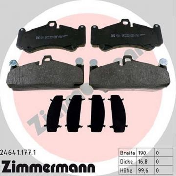 Kit de plaquettes de frein ZIMMERMANN essieu avant pour Porsche 997 GT3