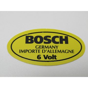 Etiquette adhesive, 6 V pour bobine d'allumage pour Porsche 356 A/B/C