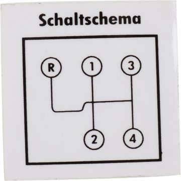 Autocollant "Schaltschema" pour pare-brise de Porsche 356 A/B/C