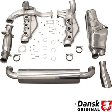 Kit d'échappement avec tuyau d'échappement simple, en acier inoxydable, avec TÜV pour Porsche 964