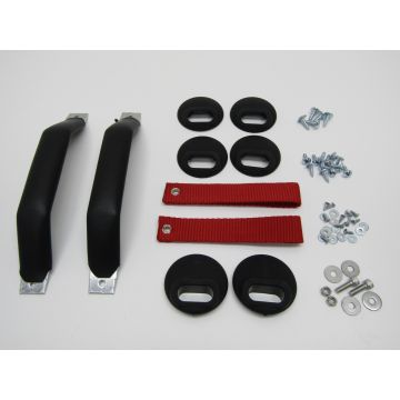 Kit de poignées de porte RS avec sangles rouges et poignées noires pour Porsche 911 '84-'89 964 993