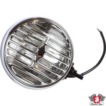 Phare spot/antibrouillard avec bord chromé et verre clair, 12 V, 60 W pour Porsche 356 /A/B/C