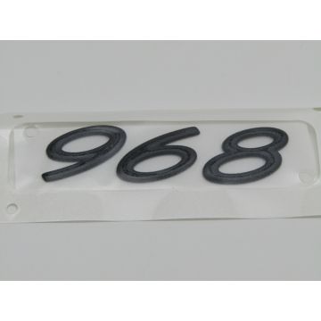 Emblème "968" noir pour Porsche 968 986 Boxster