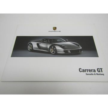 1reEDITION Porsche 980 Carrera GT Garantie & Entretien Carnet d'entretien 7/03 (version allemande)