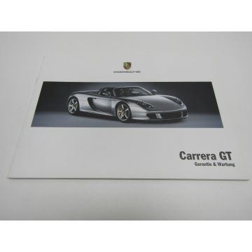 1reEDITION Porsche 980 Carrera GT Garantie & Entretien Carnet d'entretien 5/04 (Version allemande)